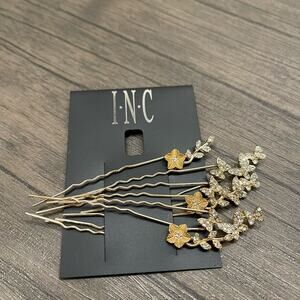 NWT INC International Concepts Set of 6 Gold Butterfly Hair Pins